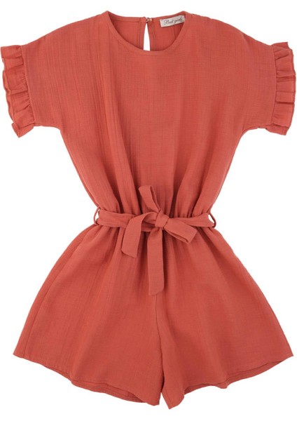 Kız Çocuk Bel Kuşaklı Şort Tulum fiyatları