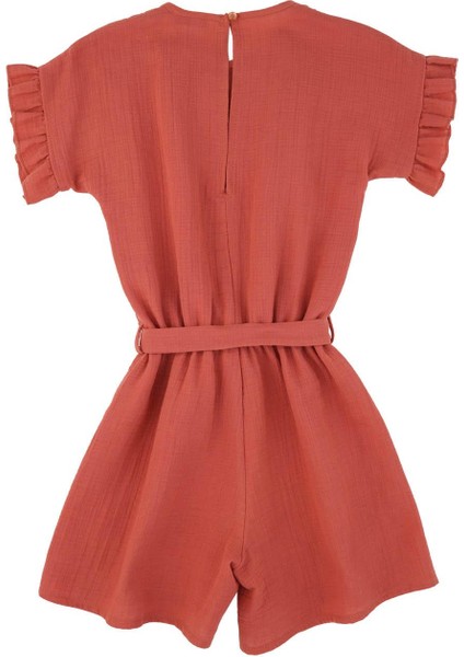 Kız Çocuk Bel Kuşaklı Şort Tulum modelleri