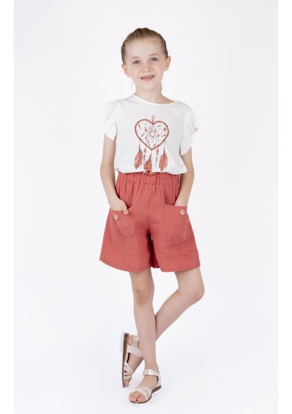 Kız Çocuk Düğmeli Şort BK23YK14168 fırsatları