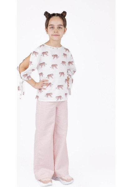 Kız Çocuk Kolu Yırtmaçlı Bluz fırsatları