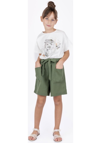 Kız Çocuk Yama Cepli Şort BK23YK14212 fırsatları