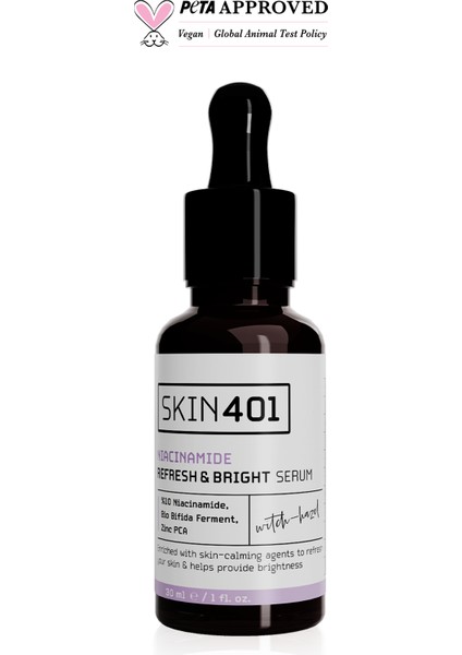 SKIN401 %10 Niacinamide Canlandırıcı ve Aydınlatıcı Serum 30ML (%25 Tanıtım)