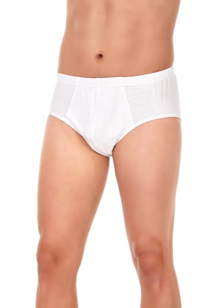 Erkek Beyaz 6'lı Paket Süprem Slip