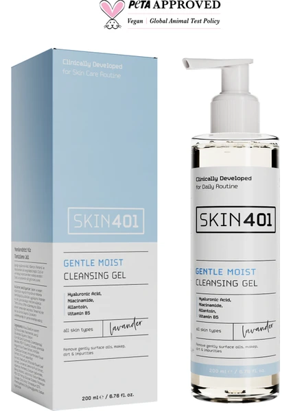 SKIN401 Nemlendirici Tazelik ve Parlaklık Veren Yüz Temizleme Jeli 200 ml