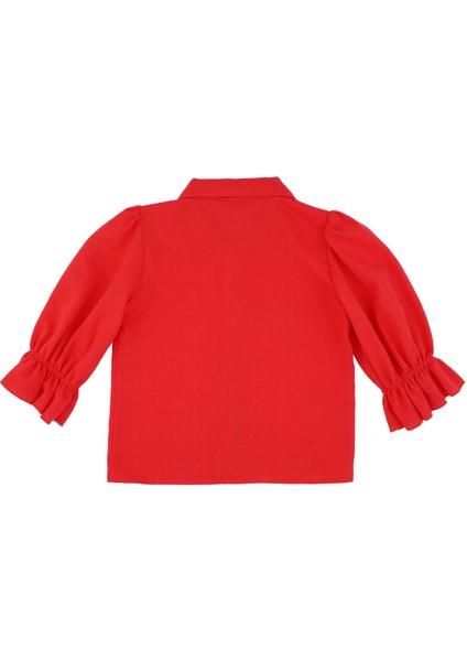 Kız Çocuk Kolu Lastikli Gömlek modelleri
