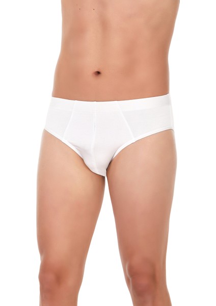 Erkek Beyaz 3'lü Paket Bambu Slip