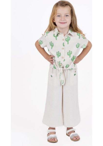 Kız Çocuk Keten Karışımlı Pantolon BB23YK12105 fırsatları