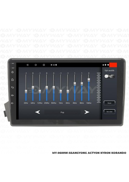 Ssangyong Korando Android 12 Multimedya Carplay 2gb RAM+32GB HDD Navigasyon Ekran