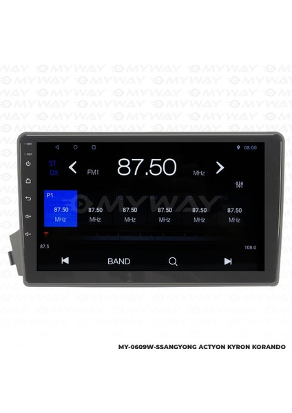 Ssangyong Korando Android 12 Multimedya Carplay 2gb RAM+32GB HDD Navigasyon Ekran