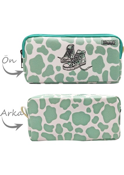 Kalem Kutusu Inek Kalemkutu Vegan Deri Iki Bölmeli Kalemlik - Yeşil fiyatları