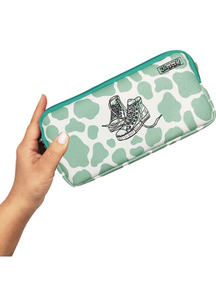 Kalem Kutusu Inek Kalemkutu Vegan Deri Iki Bölmeli Kalemlik - Yeşil fırsatları