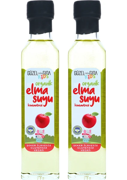 Güzel Ada Gıda Kids Organik Elma Suyu Konsantresi 2X340 gr ( Organik Tatlandırıcı )