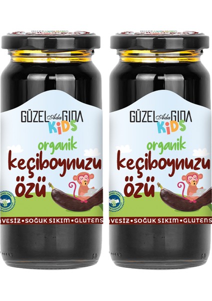 Kids Organik Keçiboynuzu Özü 2X290 gr ( Soğuk Sıkım )