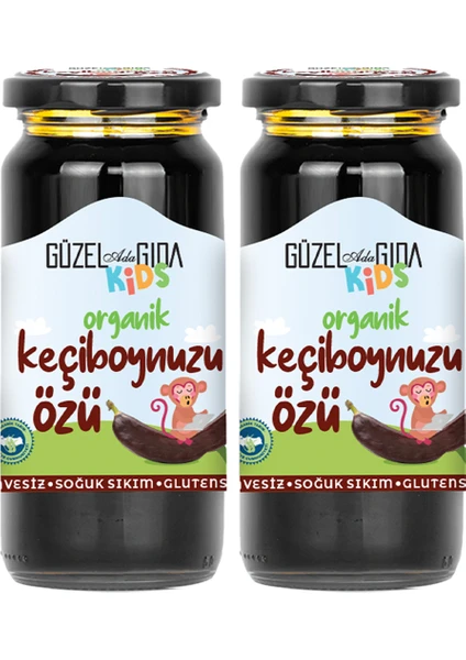 Güzel Ada Gıda Kids Organik Keçiboynuzu Özü 2X290 gr ( Soğuk Sıkım )