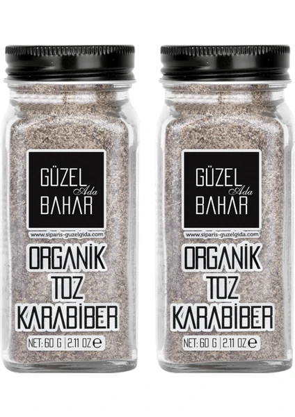 Güzel Ada Bahar Organik Toz Karabiber 2 x 60 gr