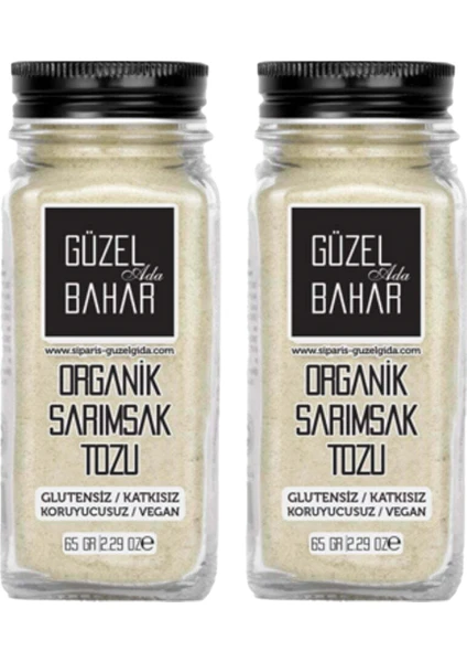 Güzel Ada Gıda Organik Sarımsak Tozu 2 x 65 gr