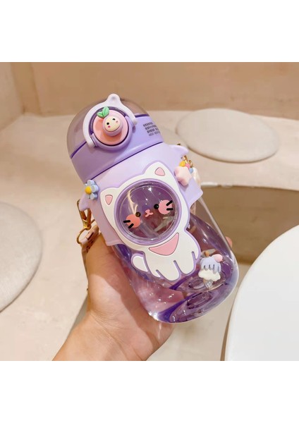 700 ml Taze ve Sevimli Tavşan Net Kırmızı Hasır Plastik Bardak Su Bardağı Kız Kalp Öğrenci Çocuk Kullanışlı Bardak (Yurt Dışından) fiyatları