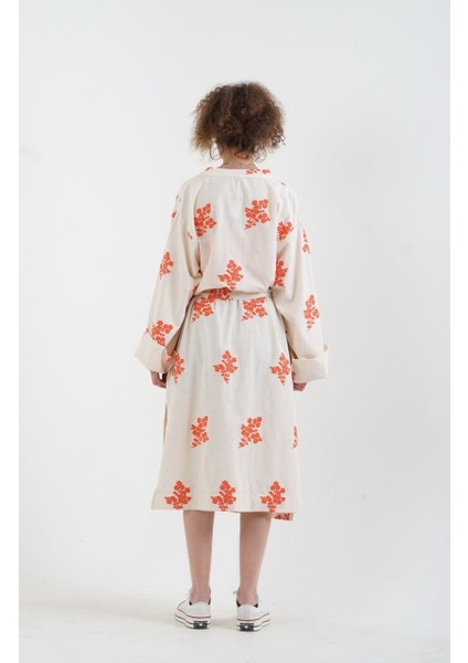Nar Çiçeği Nakışlı Kimono Ceket indirimleri