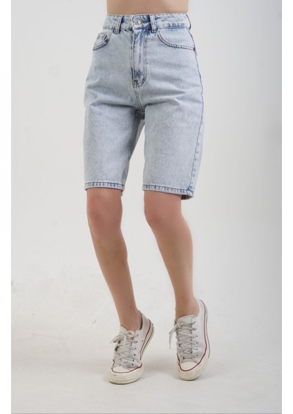 Mavi Denim Bermuda Şort