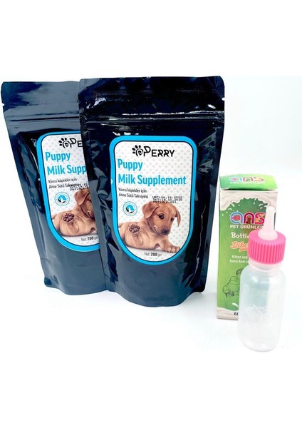 Yavru Köpek Süt Tozu 2 Adet + 60ML Biberon