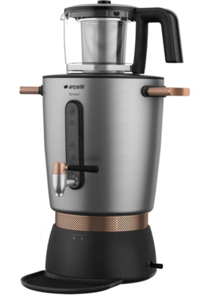 Se 9036 I Semaver Cam Demlik Çay Makinesi
