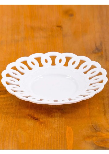 Çay Bardağı Tabağı 6’lı Set Porselen Görünümlü Bardak Altlığı Tabak