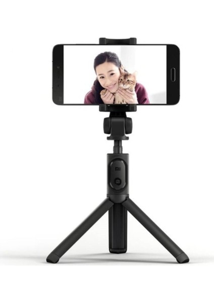 Bluetooth Kumandalı Orjinal Selfie Çubuğu - Monopod - Tripod Siyah