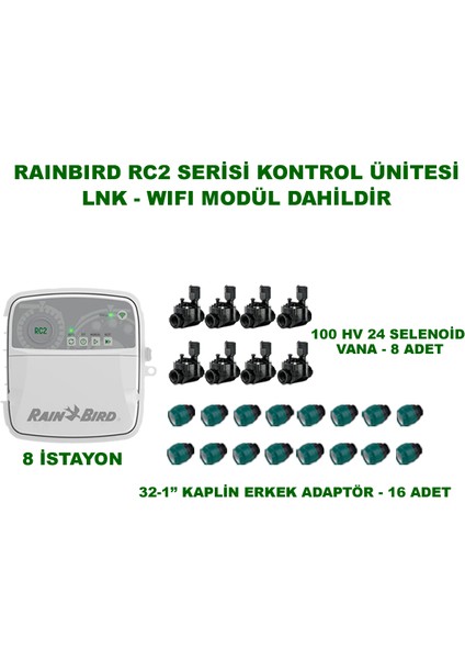 Rc2-8 Istasyon İç Mekan Kontrol Ünitesi 100 Hv Selenoid Vanalı Set