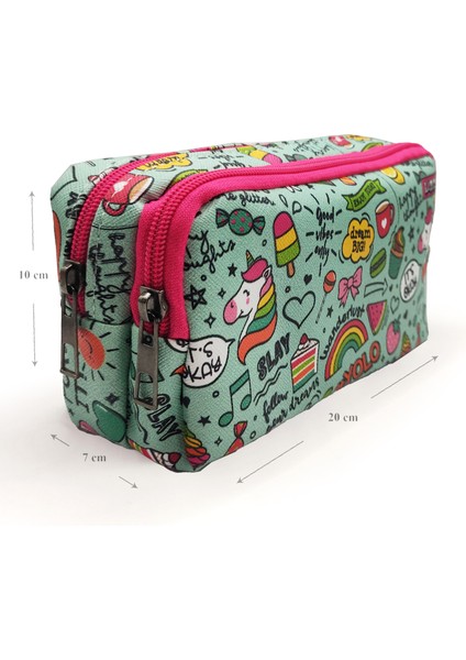 Kalem Kutusu Unicorn Kalemkutu Vegan Deri Iki Bölmeli Kalemlik indirimleri