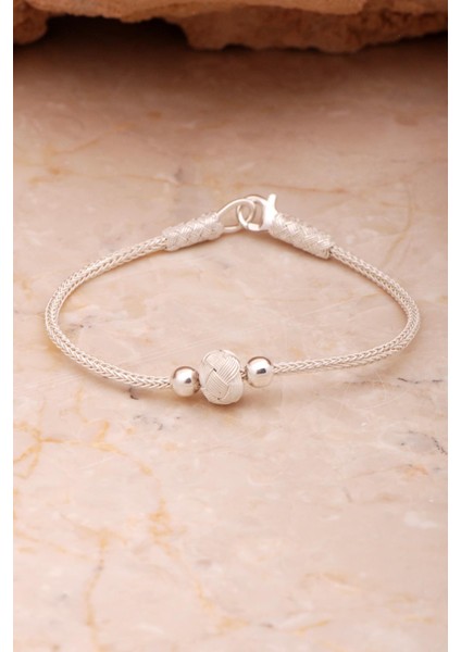 Kazaziye Işlemeli Elişi Toplu Gümüş Bileklik 4402