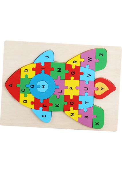 Abc Hayvan Bulmaca Geliştirme Oyuncak Alfabe Jigsaw Bulmaca Erkek Kız Roket (Yurt Dışından)