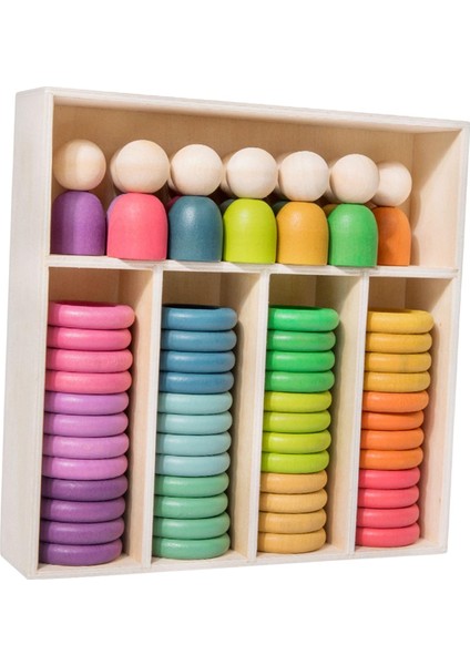 Ahşap Gökkuşağı Istifleme Sıralama Oyuncakları Montessori Oyuncak Hediyeler Öğrenme Aktivitesi Gökkuşağı Bebekleri (Yurt Dışından) modelleri