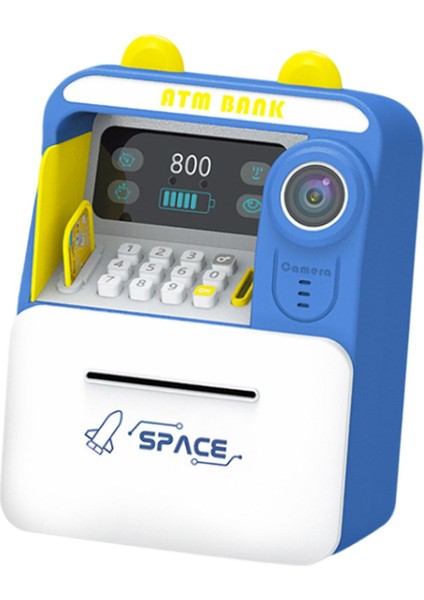 Elektronik Piggy Bank Atm Parola Para Kutusu Mavi (Yurt Dışından)