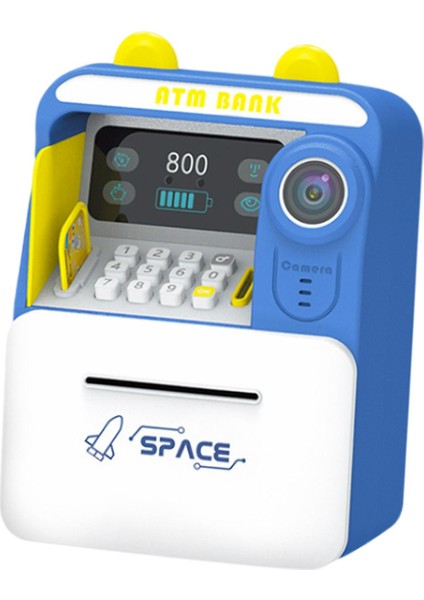 Elektronik Piggy Bank Atm Parola Para Kutusu Mavi (Yurt Dışından)