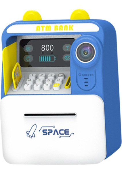 Elektronik Piggy Bank Atm Parola Para Kutusu Mavi (Yurt Dışından)