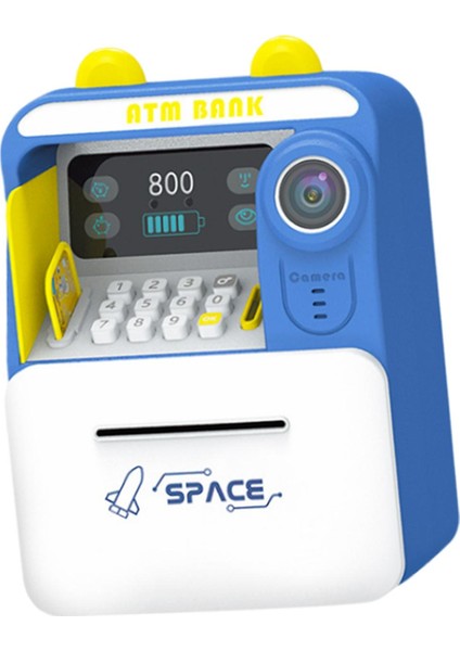 Elektronik Piggy Bank Atm Parola Para Kutusu Mavi (Yurt Dışından)
