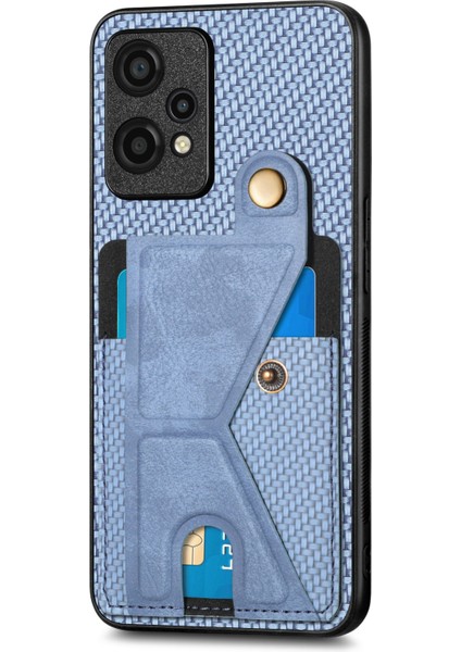 Gzplz-Oneplus Nord Ce 2 Lite 5g Için Karbon Fiber Cüzdan Telefon Kılıfı (Yurt Dışından)