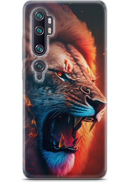 Xiaomi Mi Note 10 Pro Uyumlu Kılıf Hd Baskılı Kılıf - Aslan Kral