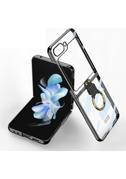 Hongshou-Samsung Galaxy Z Flip5 Için Yüzüklü Gkk Phantom Telefon Kılıfı (Yurt Dışından)