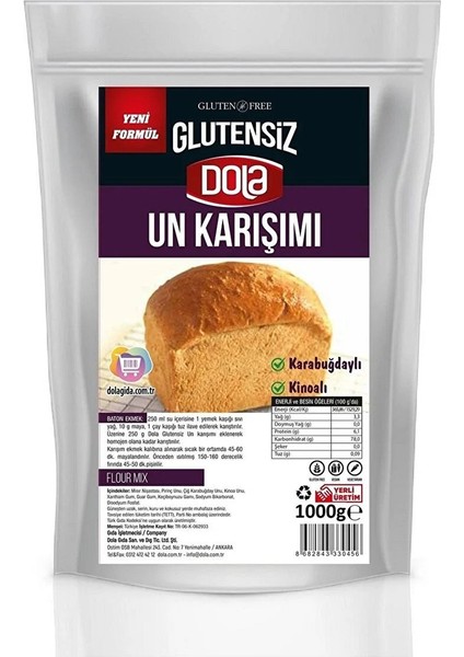 Çiğ Karabuğdaylı Kinoalı Un Karışımı
