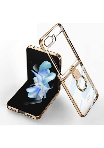 Hongshou-Samsung Galaxy Z Flip5 Için Yüzüklü Gkk Phantom Telefon Kılıfı (Yurt Dışından)