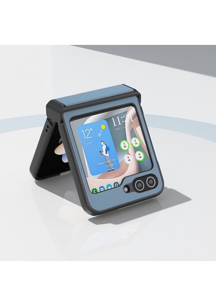 Hongshou-Samsung Galaxy Z Flip5 Için Abe Haze Texture Pu Kılıf (Yurt Dışından) modelleri