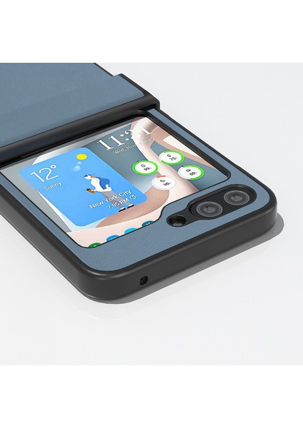 Hongshou-Samsung Galaxy Z Flip5 Için Abe Haze Texture Pu Kılıf (Yurt Dışından) fırsatları