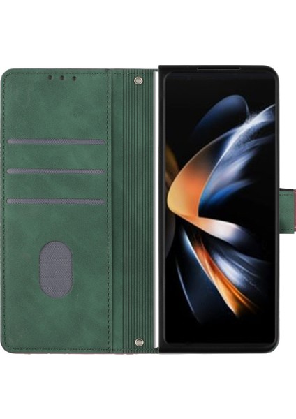 Hongshou-Samsung Galaxy Z Fold5 5g Için Pu Telefon Kılıfı (Yurt Dışından)