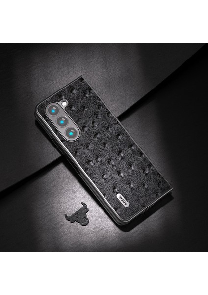 Hongshou-Samsung Galaxy Z Fold5 Için Abe Devekuşu Dokulu Kılıf (Yurt Dışından) fiyatları