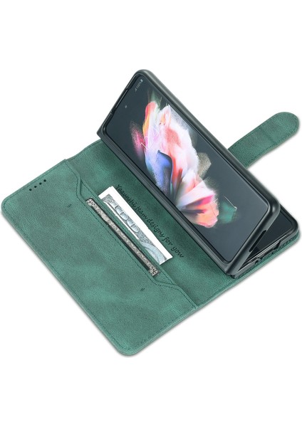 Hongshou-Samsung Galaxy Z Fold5 Için Azns Skin Fe Pu+Tpu Kılıf (Yurt Dışından)