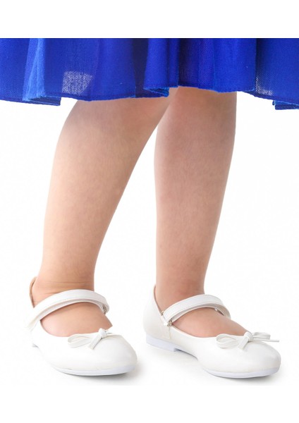 Fiyonklu Cırtlı Kız Çocuk Babet Ayakkabı 201 Cilt