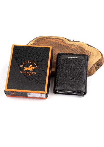 West Polo 5550 Hakiki Deri Mekanizmalı Cüzdan & Suni Mekanizmalı Kemer Erkek Set fırsatları