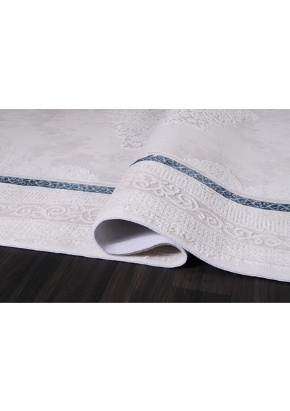 Milenyum 5936A Mavi Akrilik Makine Halısı modelleri