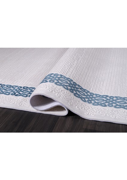 Milenyum 5932A Mavi Akrilik Makine Halısı modelleri